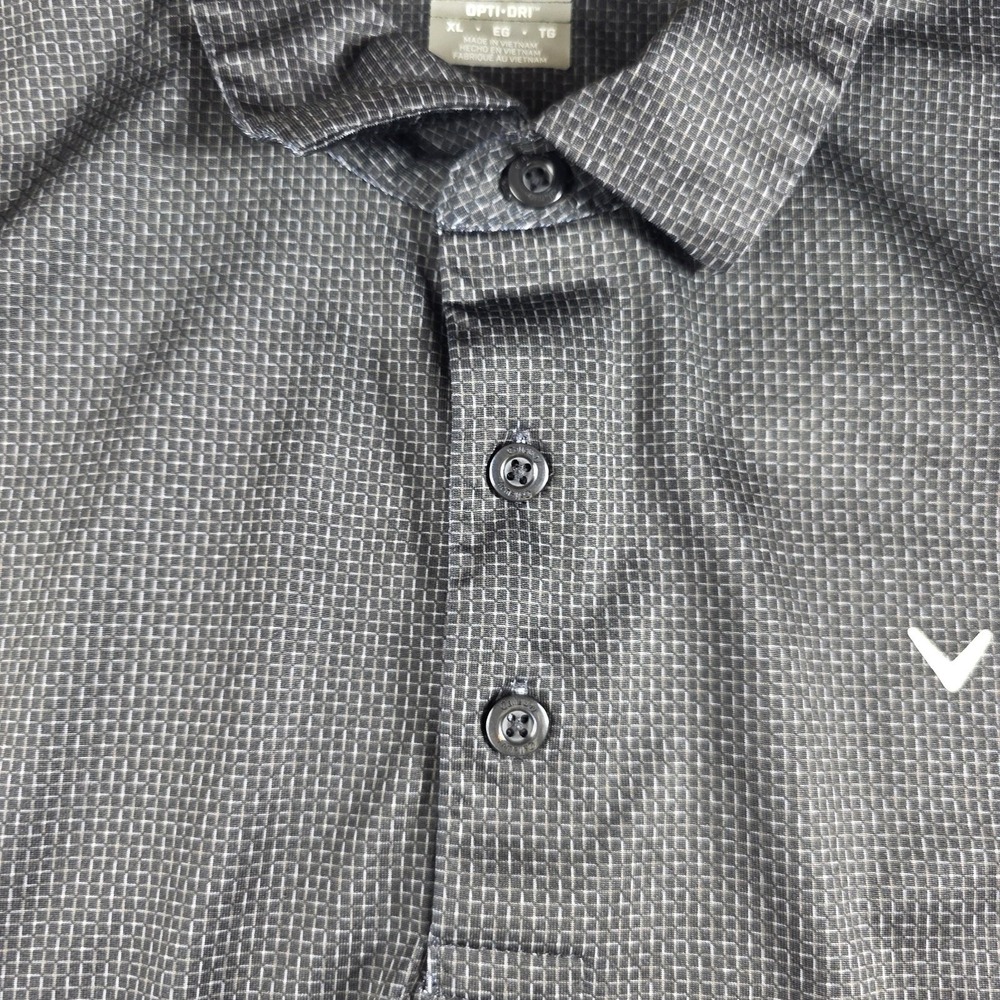 Callaway Polo Shirt Mens XL Black Opti Dri Golf Golfing Lightweight Logo outdoor - Picture 3 of 7